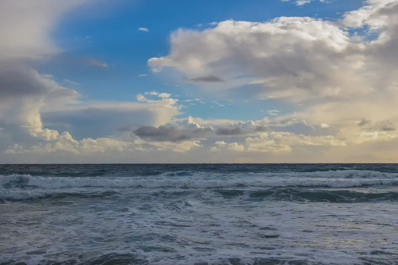 Sky meets water